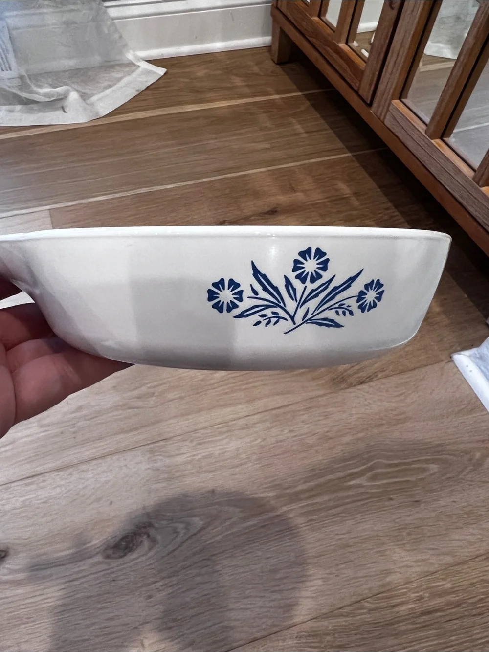 Vintage Corning Ware Blue Cornflower Individual Skillet Au Gratin Dish
